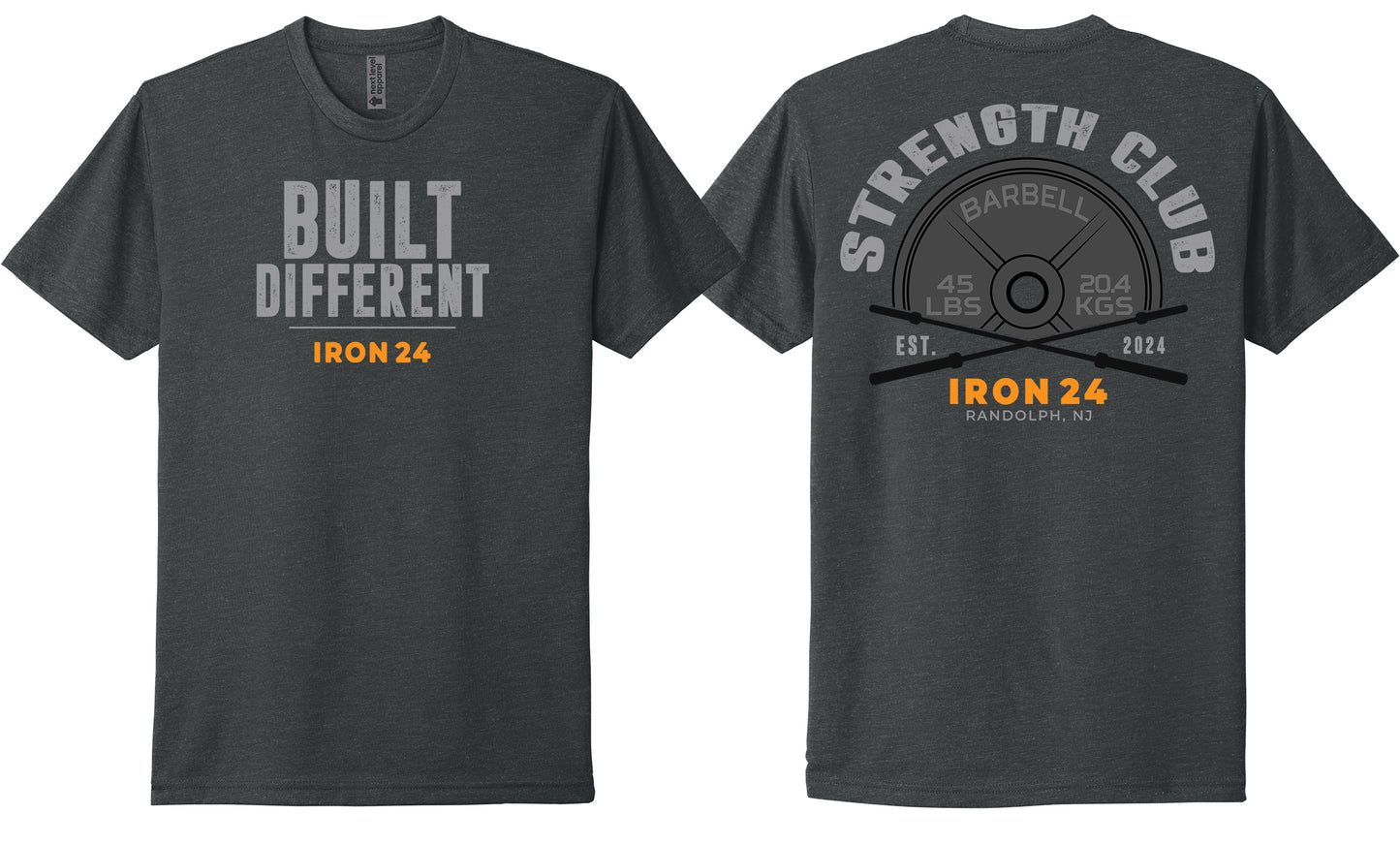 Iron24 Strength Club Custom Tee (NL3600 Heavy Metal)